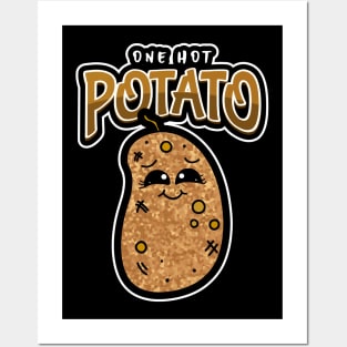 ONE Hot Potato Potato Vegetable Pun Posters and Art